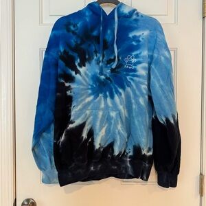 PAWZ Tie Dye hooded Sweatshirt, Medium